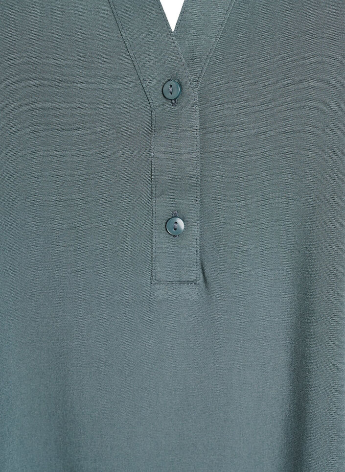 Mouwloze viscose blouse, Groen, Packshot image number 2