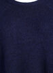Geribde trui met 3/4 mouwen, Blauw, Packshot image number 2
