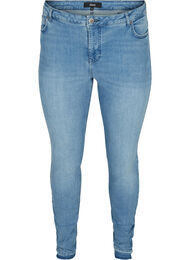 Super slim fit Amy jeans met hoge taille, Blue denim