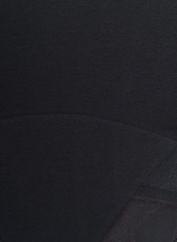 Menstruatieslip van katoen met hoge taille, Zwart, Packshot image number 2