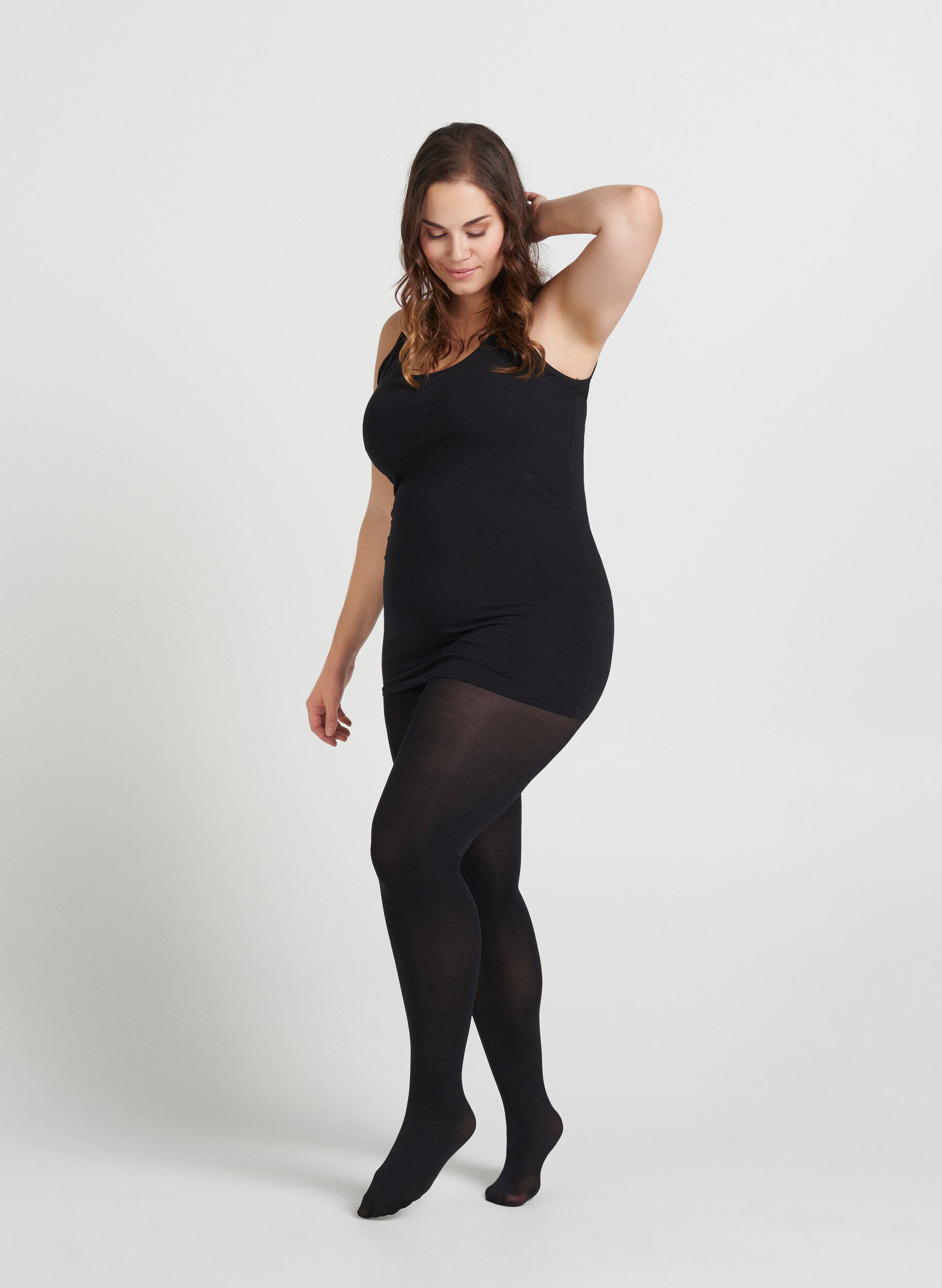 ZizziPanty in 100 denier, Zwart, Model image number 2