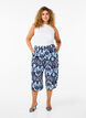Viscose culotte broek met print, Blue Ethnic AOP, Model image number 3