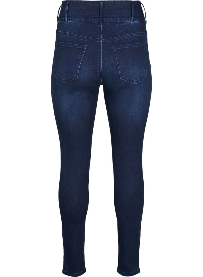 Super slanke Bea jeans met extra hoge taille, Dark Blue, Packshot image number 1