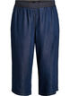 Lyocell culotte broek met wijde pijpen en denimlook, Blauw, Packshot image number 0