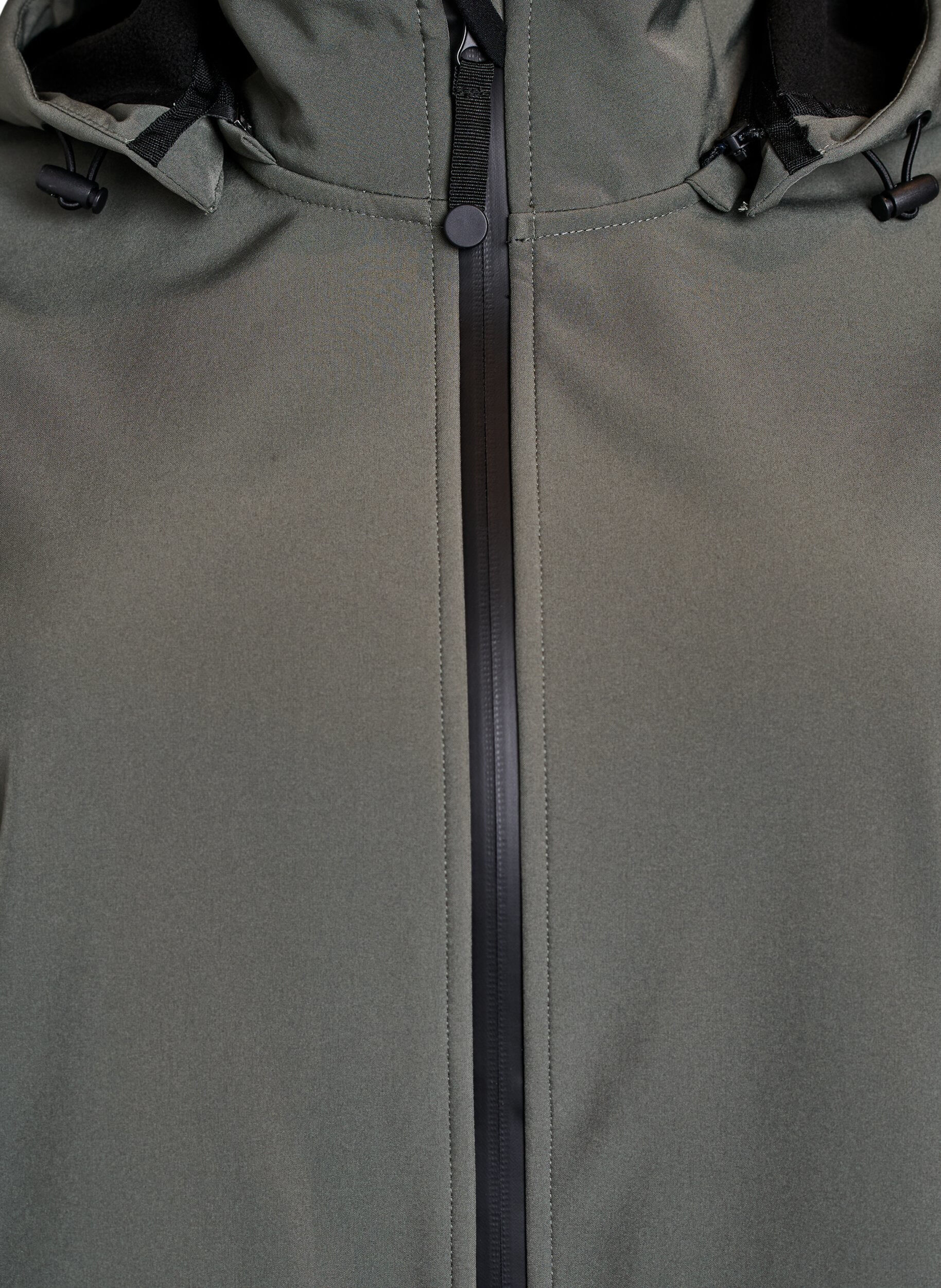 Zizzi Softshell jas met afneembare capuchon, Grijs, Packshot image number 2