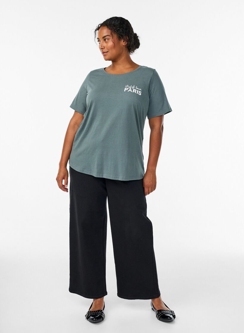 FLASH - T-shirt met print, Groen, Model image number 1