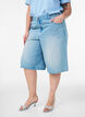 High-waisted denim shorts, Blauw, Model image number 2