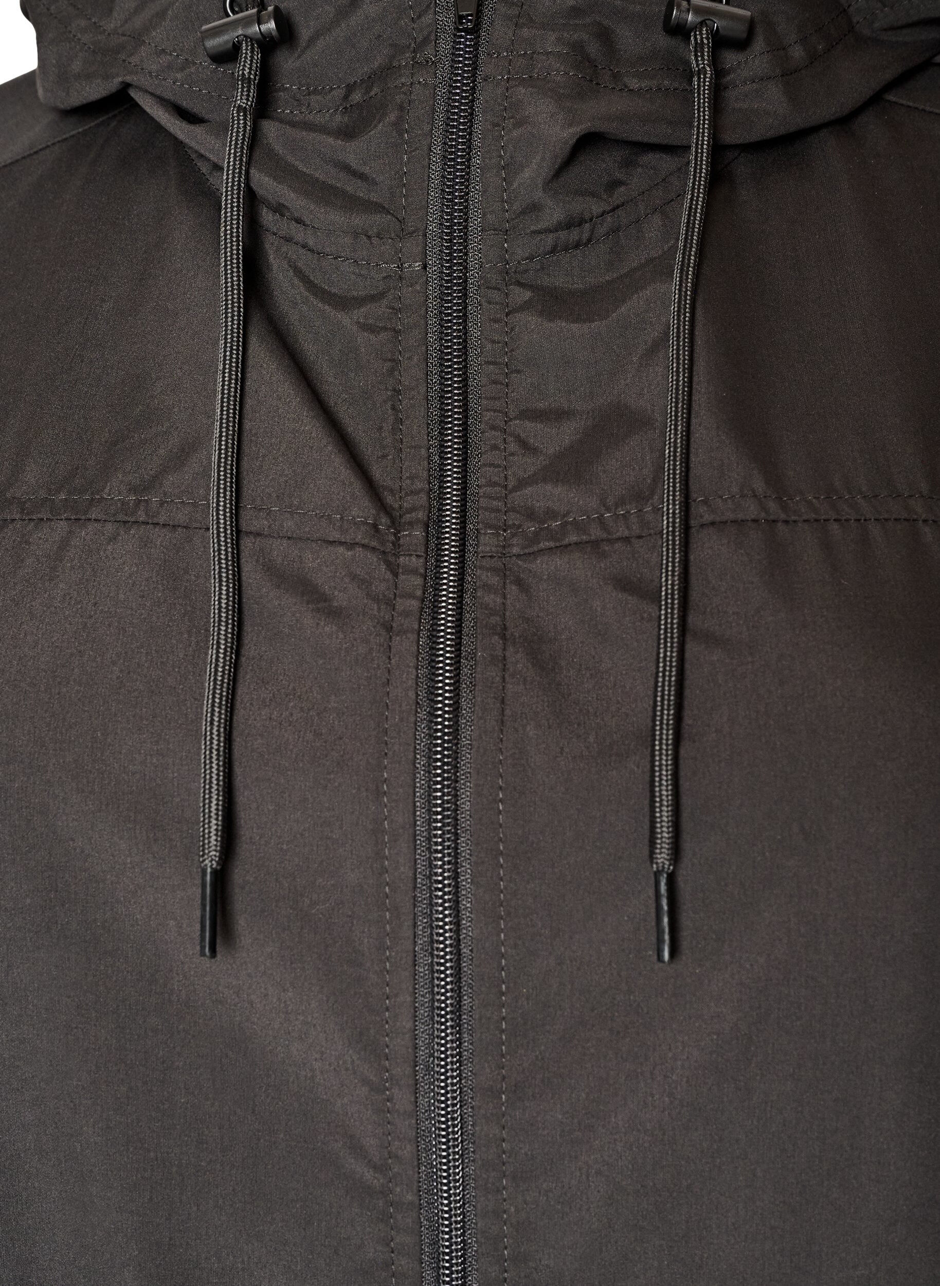 ZizziLichtgewicht parka met een capuchon, Zwart, Packshot image number 2