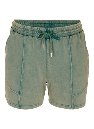 Losse sweat shorts in katoen, Reflecting Pond, Packshot image number 0