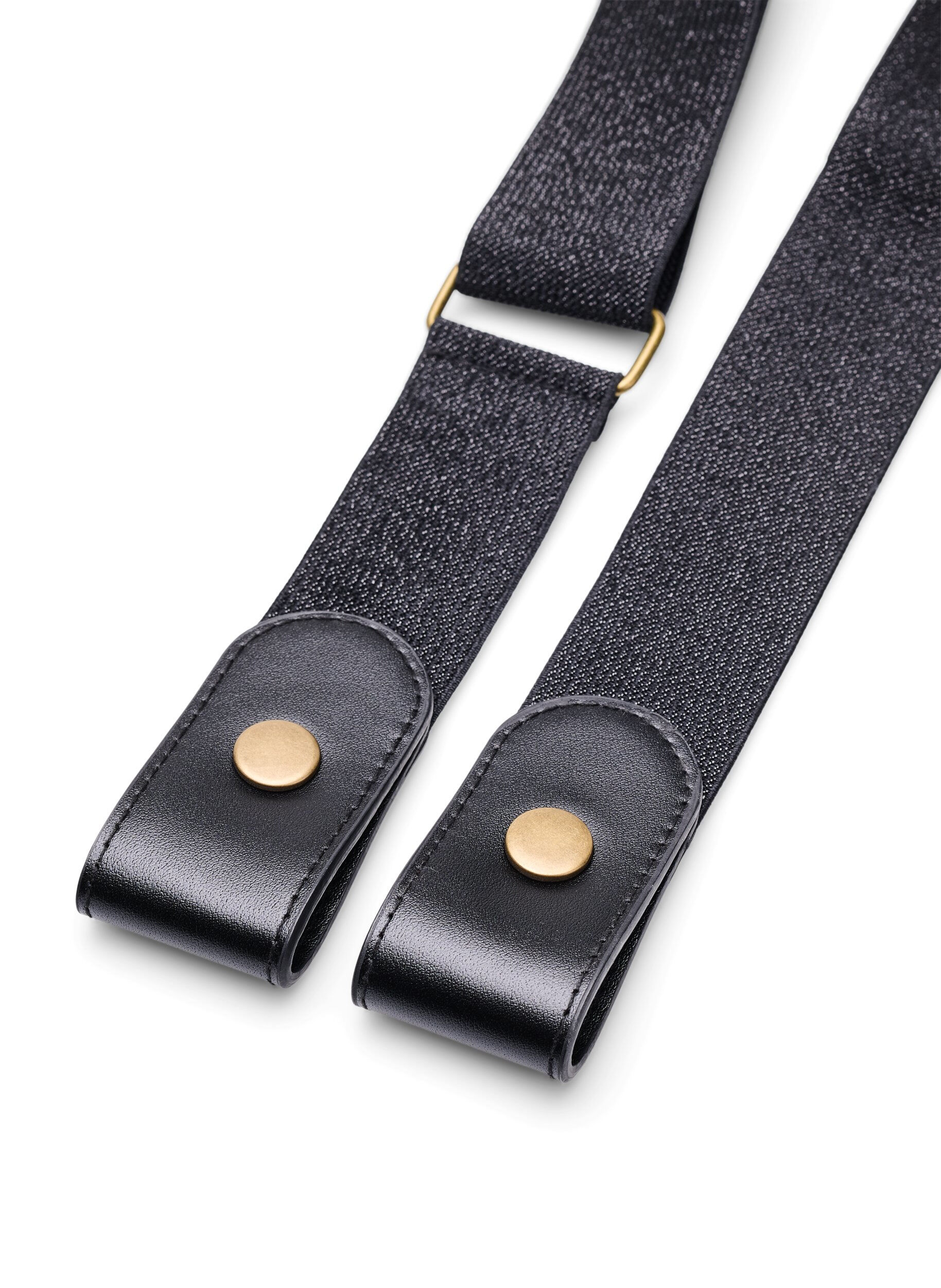 Zizzi Elastische riem met lurex, Black, Packshot image number 1
