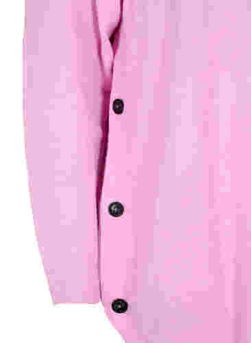 Gemêleerde gebreide blouse met knopen, Lilac Sachet Mel., Packshot image number 2