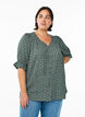 Shirtblouse met 1/2 mouwen, Groen, Model image number 0