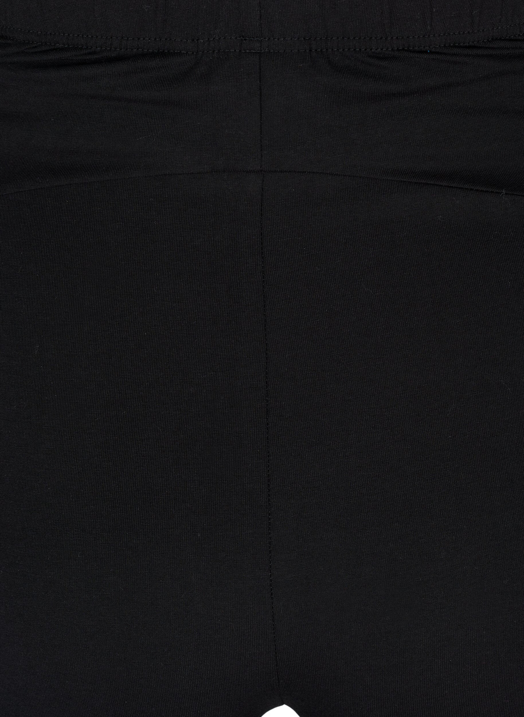 Zizzi Strakke katoenen zwangerschapsshort, Zwart, Packshot image number 3