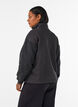 Sweatshirt met teddymouwen en een hoge hals, Grijs, Model image number 2