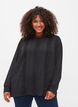 Blouse met lange mouwen en kant, Black, Model image number 0