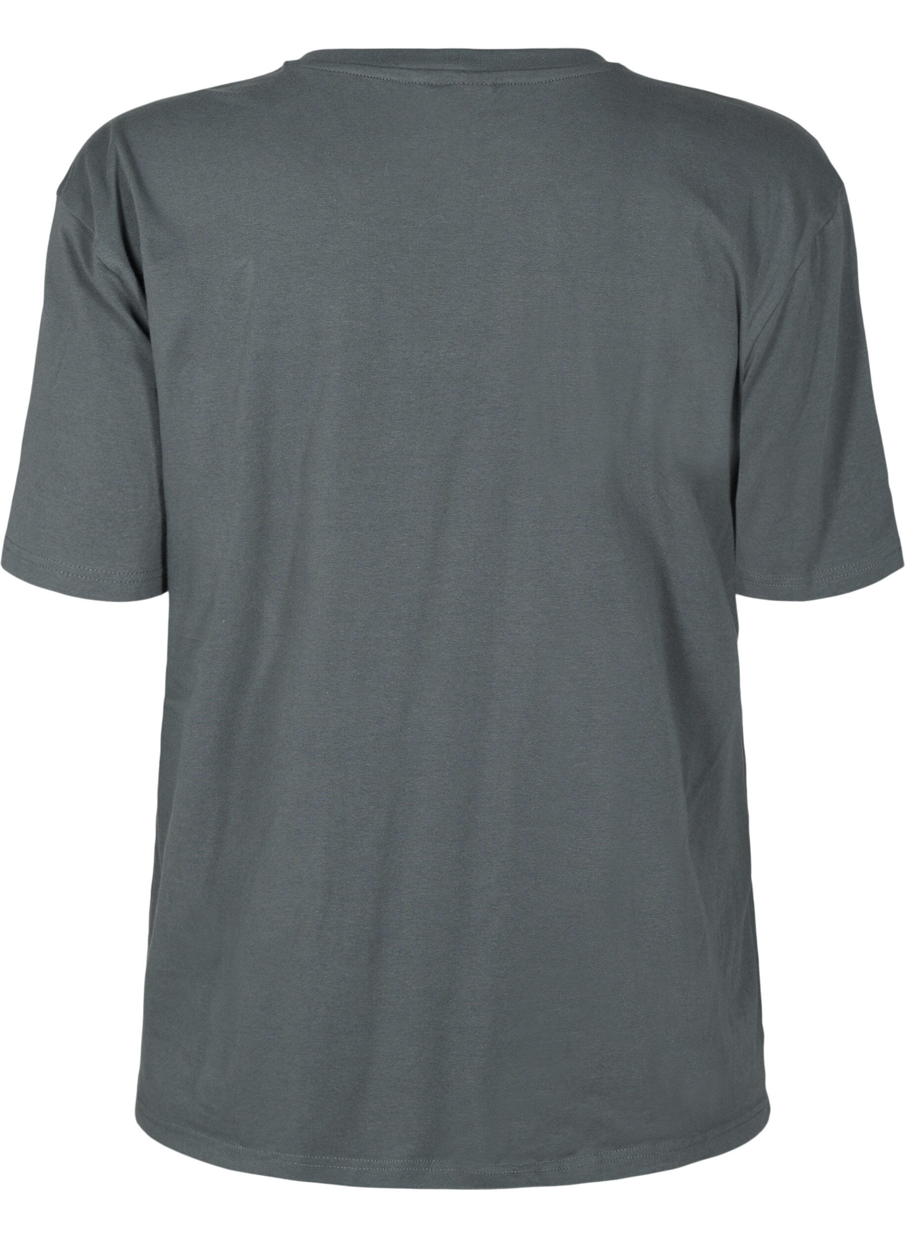 ZizziSportief T-shirt in biologische katoen, , Packshot image number 1