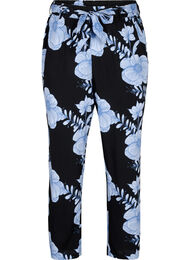 Viscose broek met hoge taille, Zwart