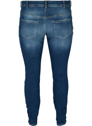 Extra slim fit Sanna jeans met normale taille, Dark blue denim, Packshot image number 1