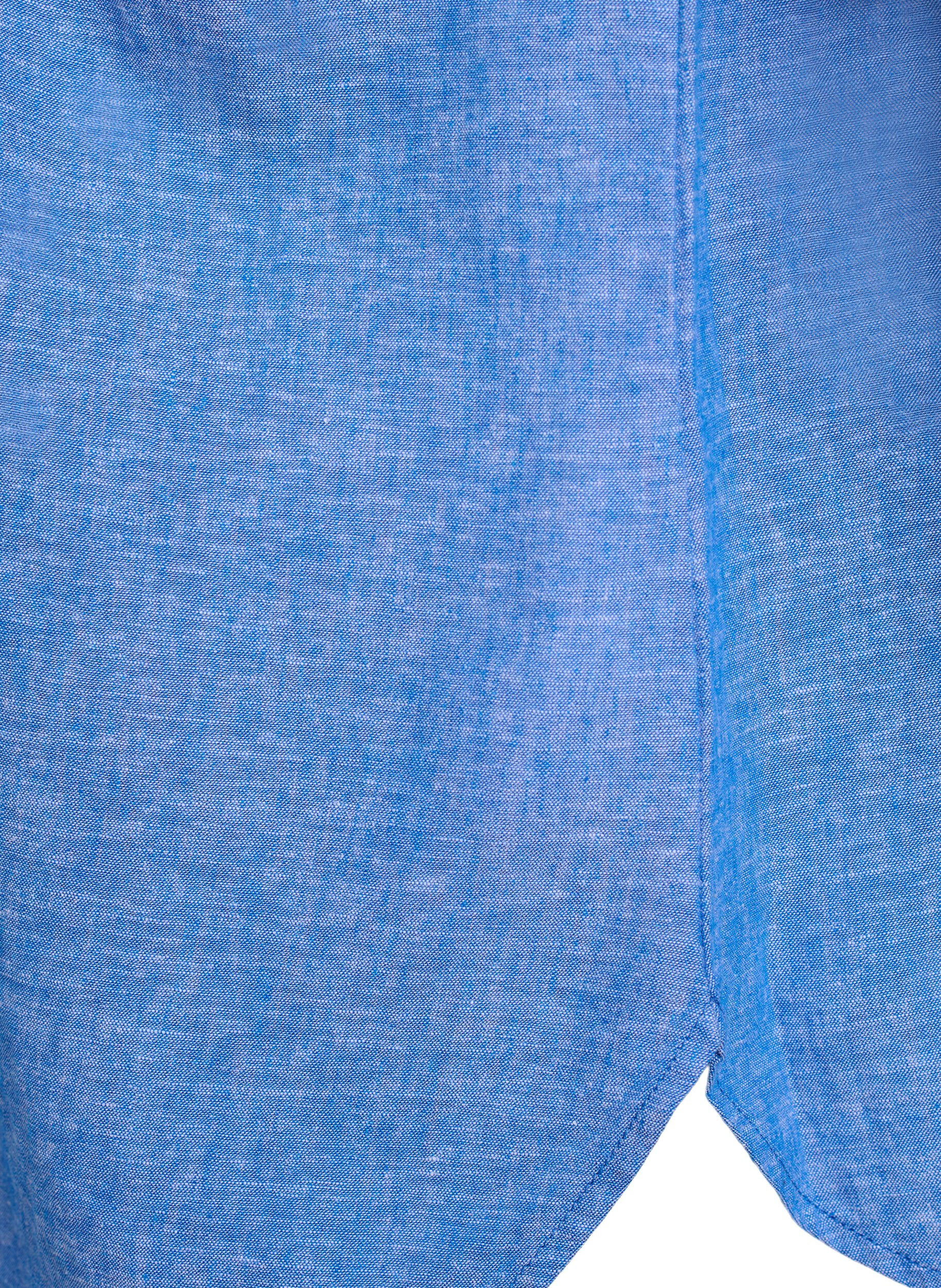 ZizziLinnen en viscose shirt met 3/4 mouwen, Blauw, Packshot image number 2