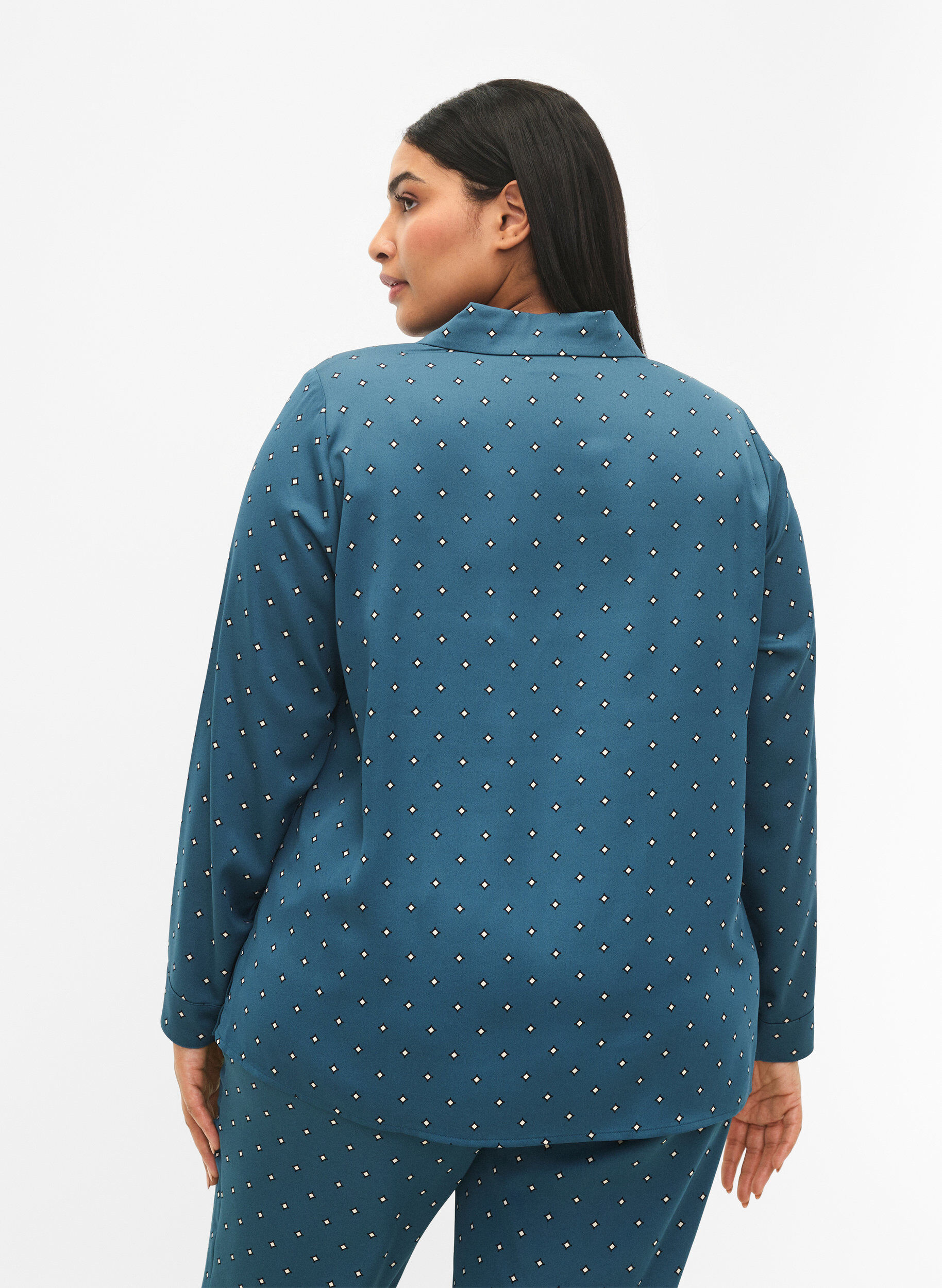 Zizzi Bedrukt nachthemd, Groen, Model image number 1