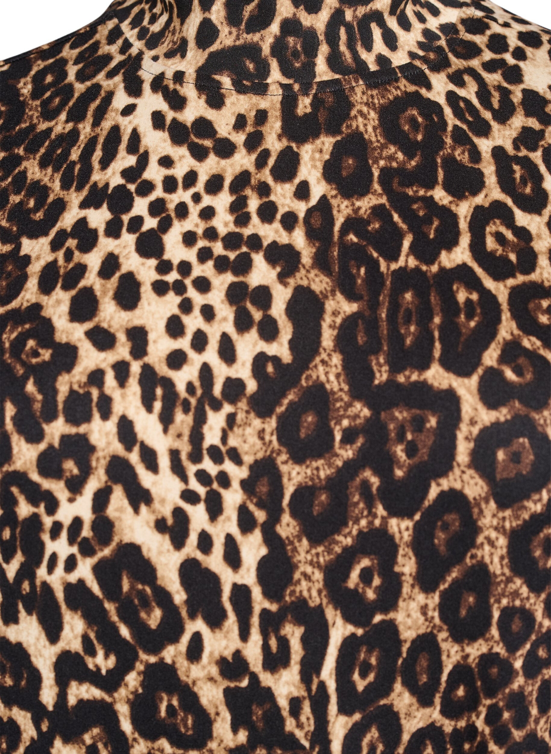 Zizzi FLASH - Jurk met lange mouwen en col, Zwart, Packshot image number 2