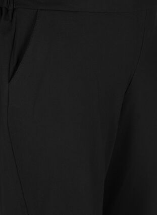 Effen culotte broek met zakken, Black, Packshot image number 2