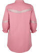 Gekleurde denim shirtjurk met gaasdetails, Heather Rose, Packshot image number 1