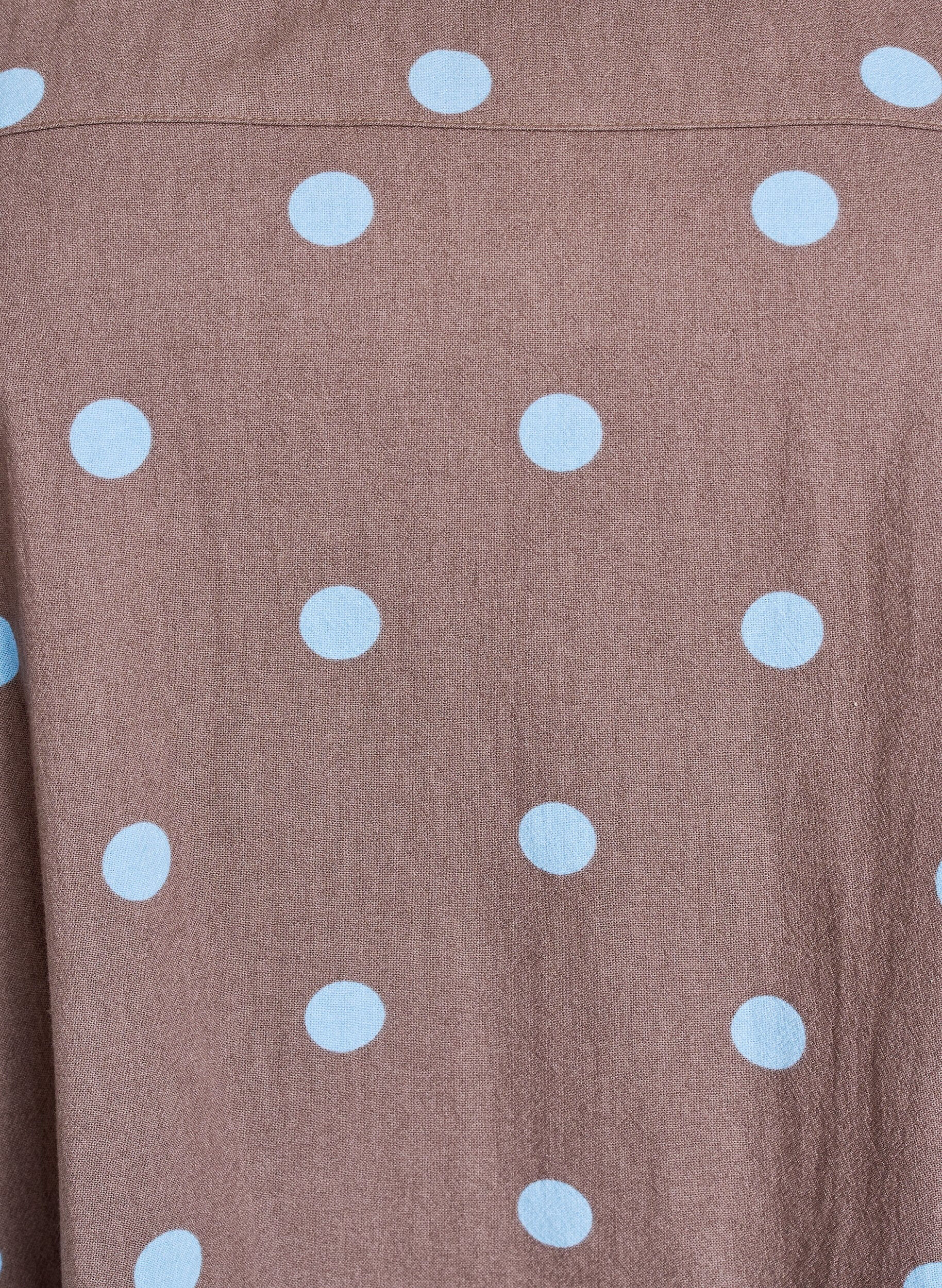 Zizzi Katoenen jurk met korte mouwen en print, Blauw, Packshot image number 2