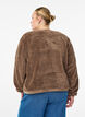 Teddy cardigan met decoratieve knopen, Bruin, Model image number 2