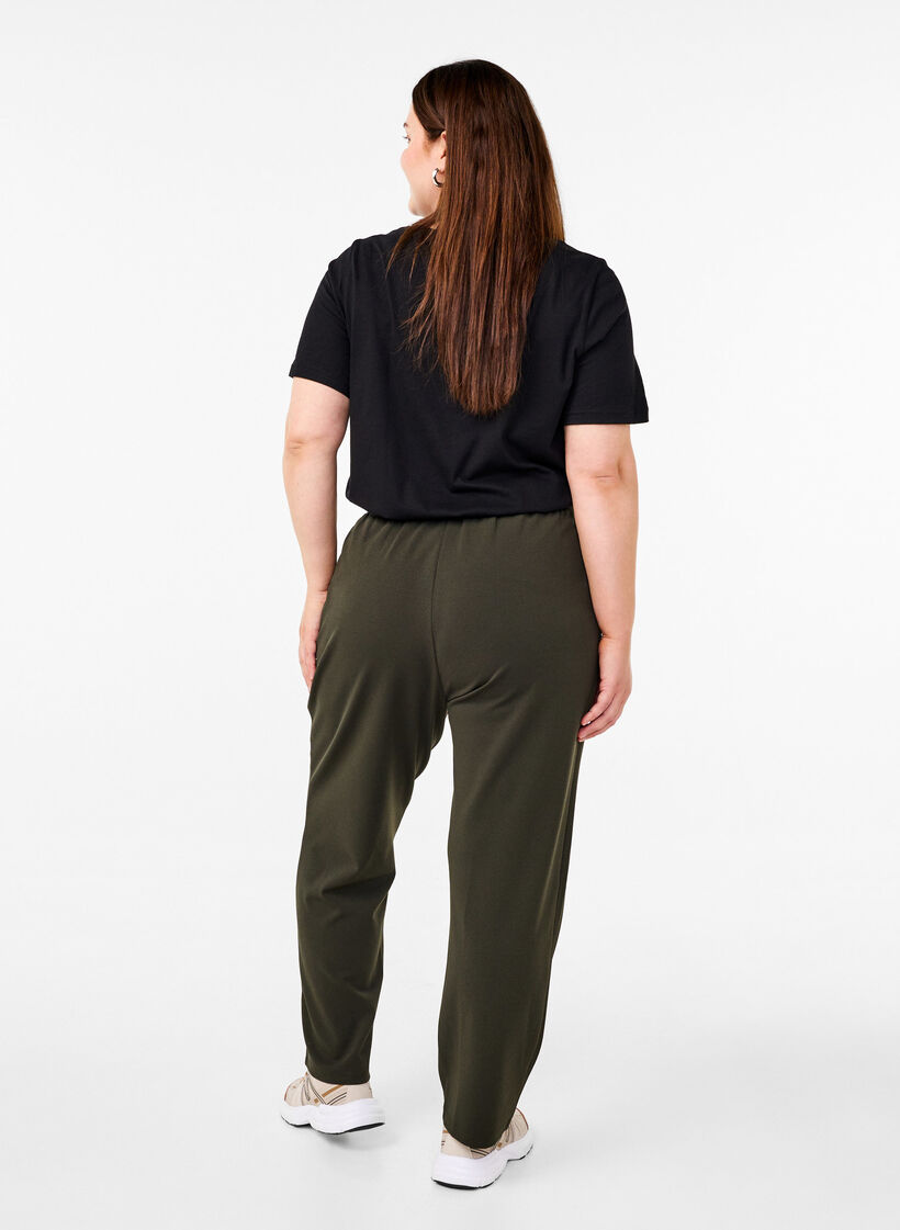 FLASH - Broek met rechte pasvorm, Groen, Model image number 1