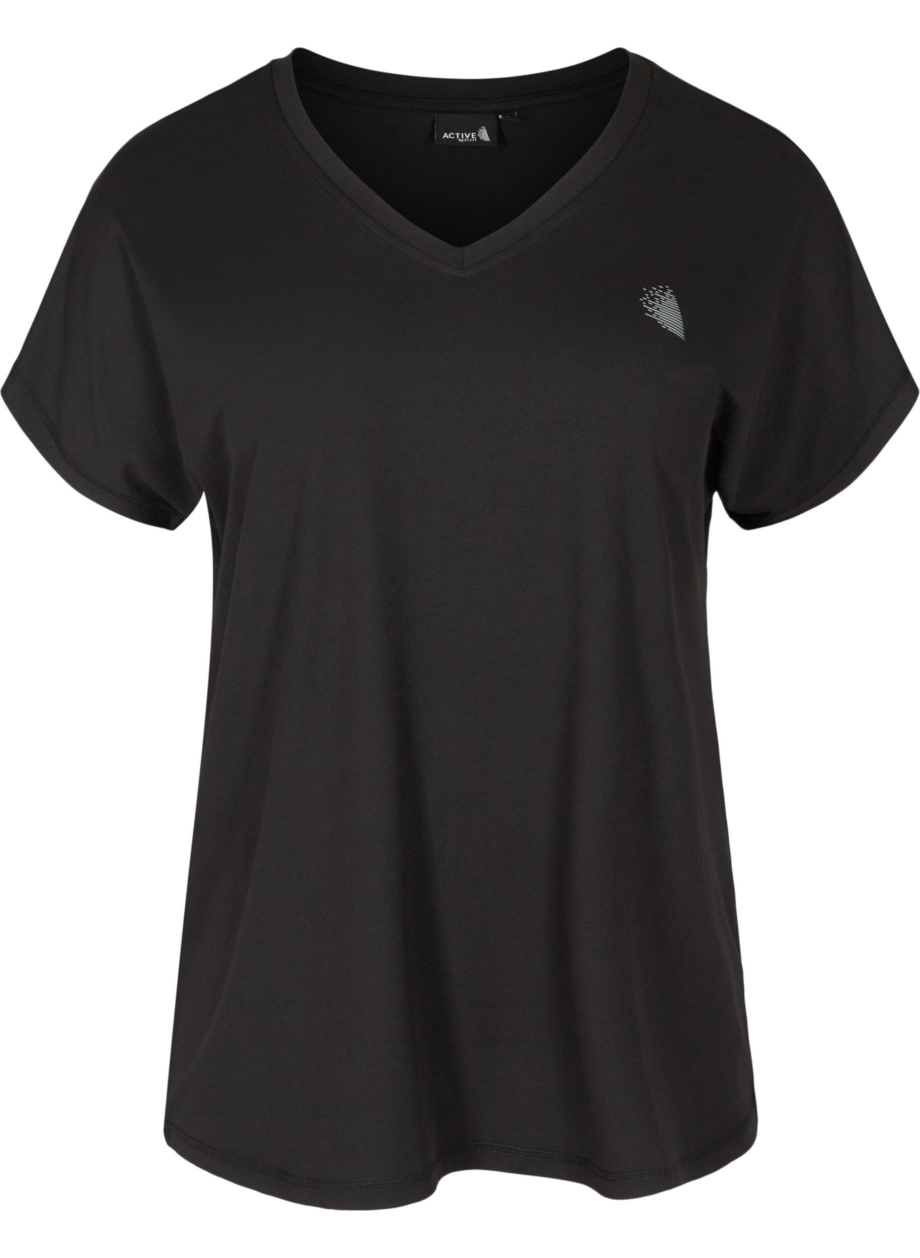 Losvallend trainings-T-shirt met V-hals