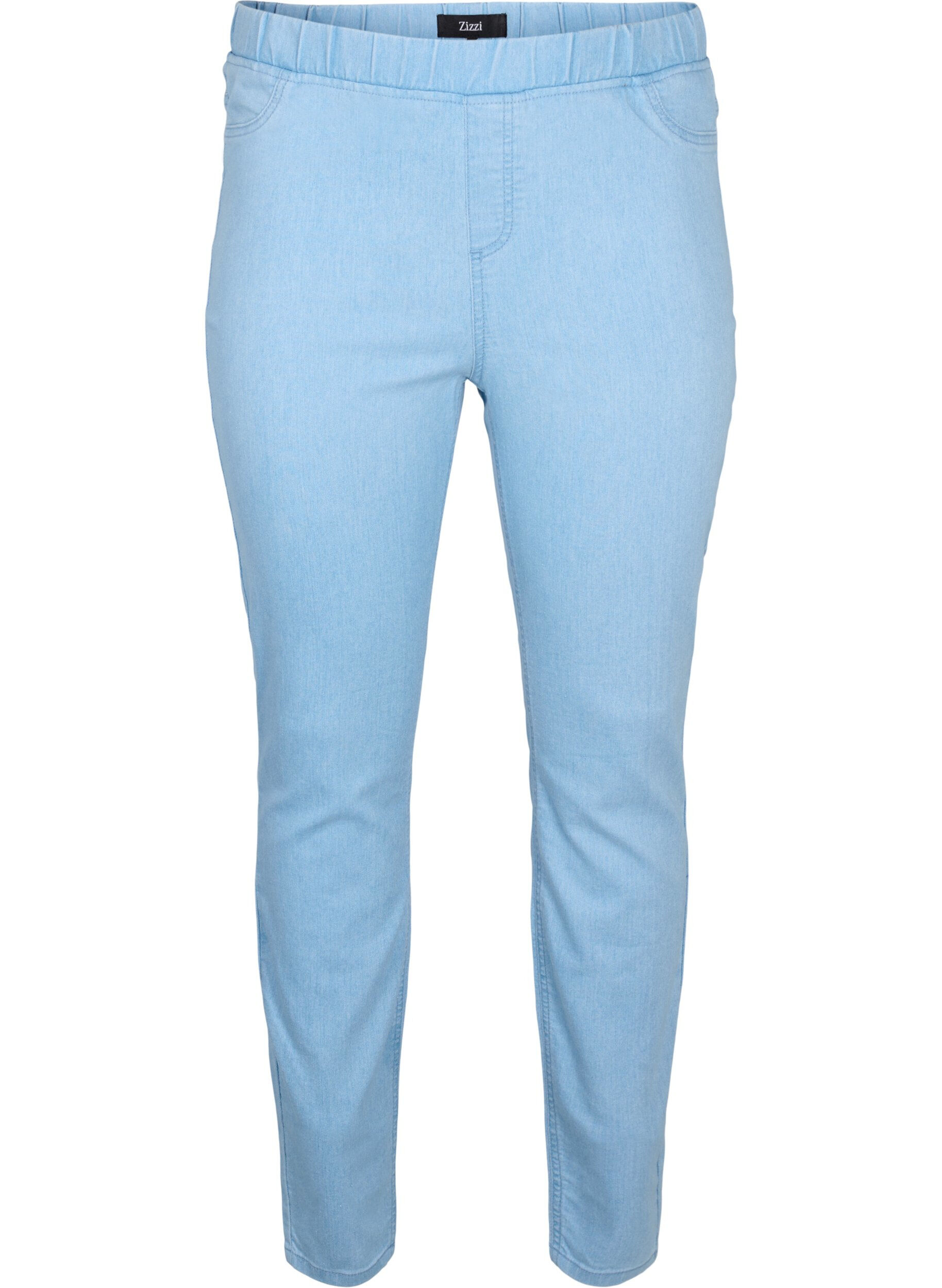 Zizzi Jeggings met zakken, Light blue, Packshot image number 0