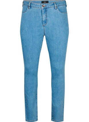 Amy jeans met een hoge taille en super slanke pasvorm, Light Blue, Packshot image number 0