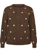 Vest met stippenpatroon, Bruin, Packshot image number 0