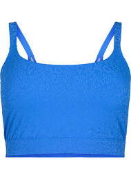 Bikinitop met Leo-textuur, Palace Blue