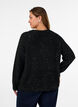 Cardigan met pailletten en knopen, Zwart, Model image number 2