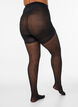 Push-up panties 50 denier met hartpatroon, Zwart, Model image number 1