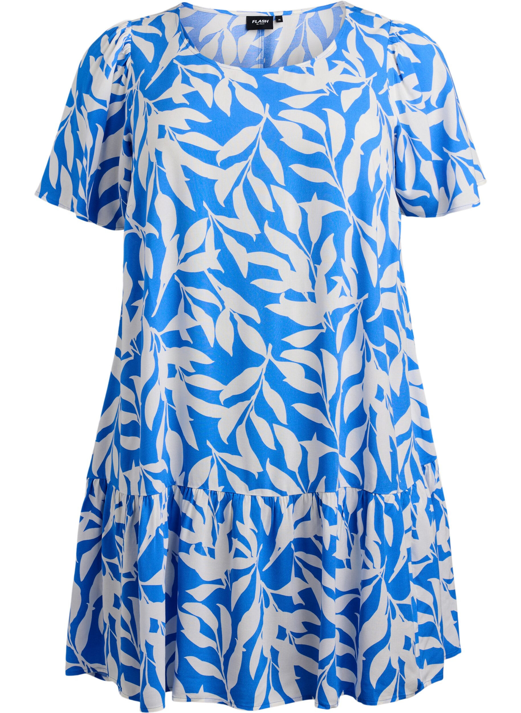 Zizzi FLASH - Jurk van viscose met coupenaad, Blauw, Packshot image number 0