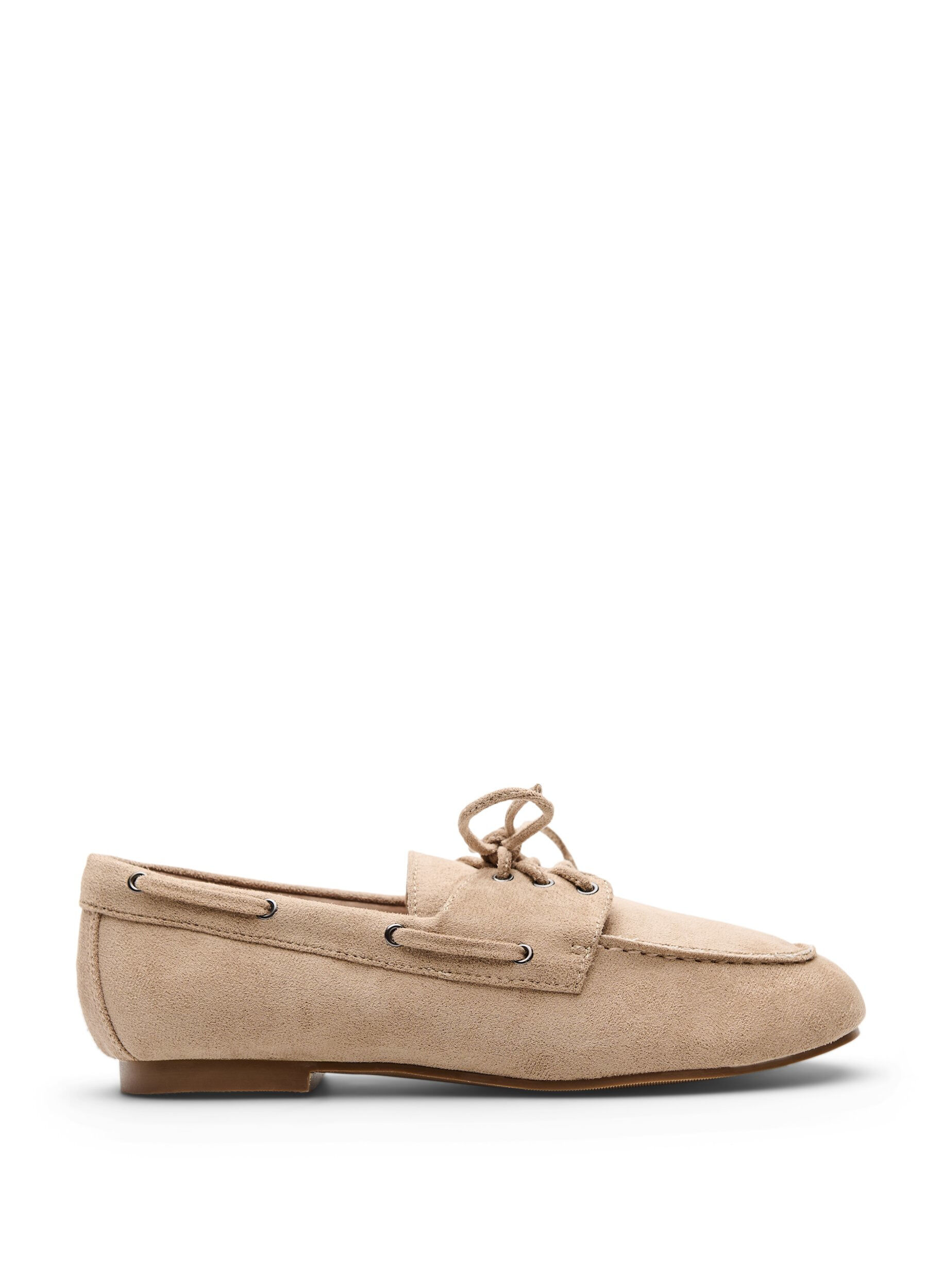 Zizzi Imitatie su&egrave;de mocassins, Beige, Packshot image number 0