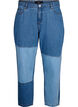 Mille mom fit-jeans met colorblock en hoge taille, Light Blue Denim, Packshot image number 0