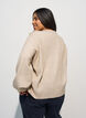 Breisel blouse met knoopdetail, Beige, Model image number 2