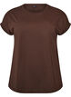 T-shirt met korte mouwen van katoenmix, Bruin, Packshot image number 0