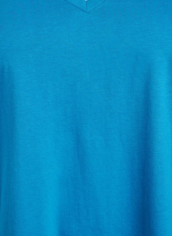 FLASH - T-shirt met V-hals, Blauw, Packshot image number 2