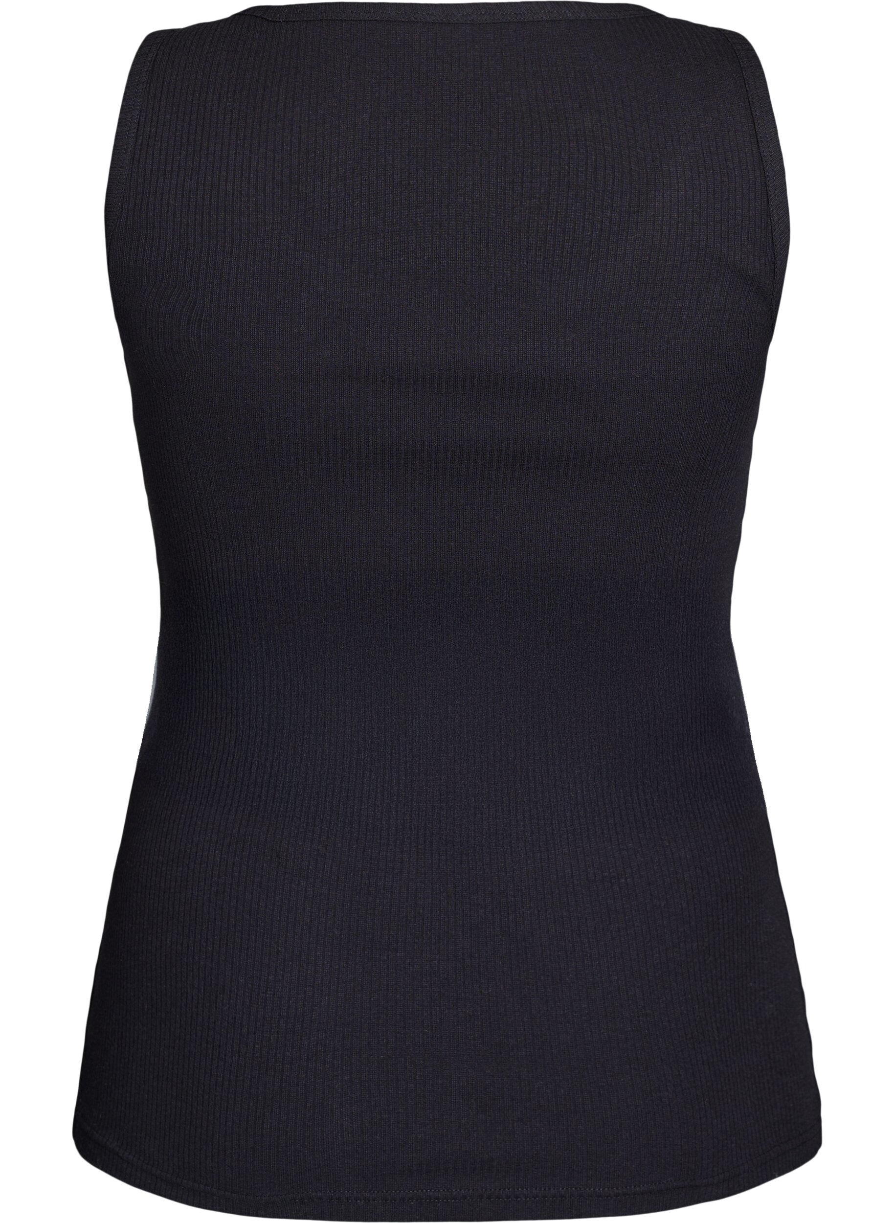 Zizzi Tanktop met studs, Black, Packshot image number 1