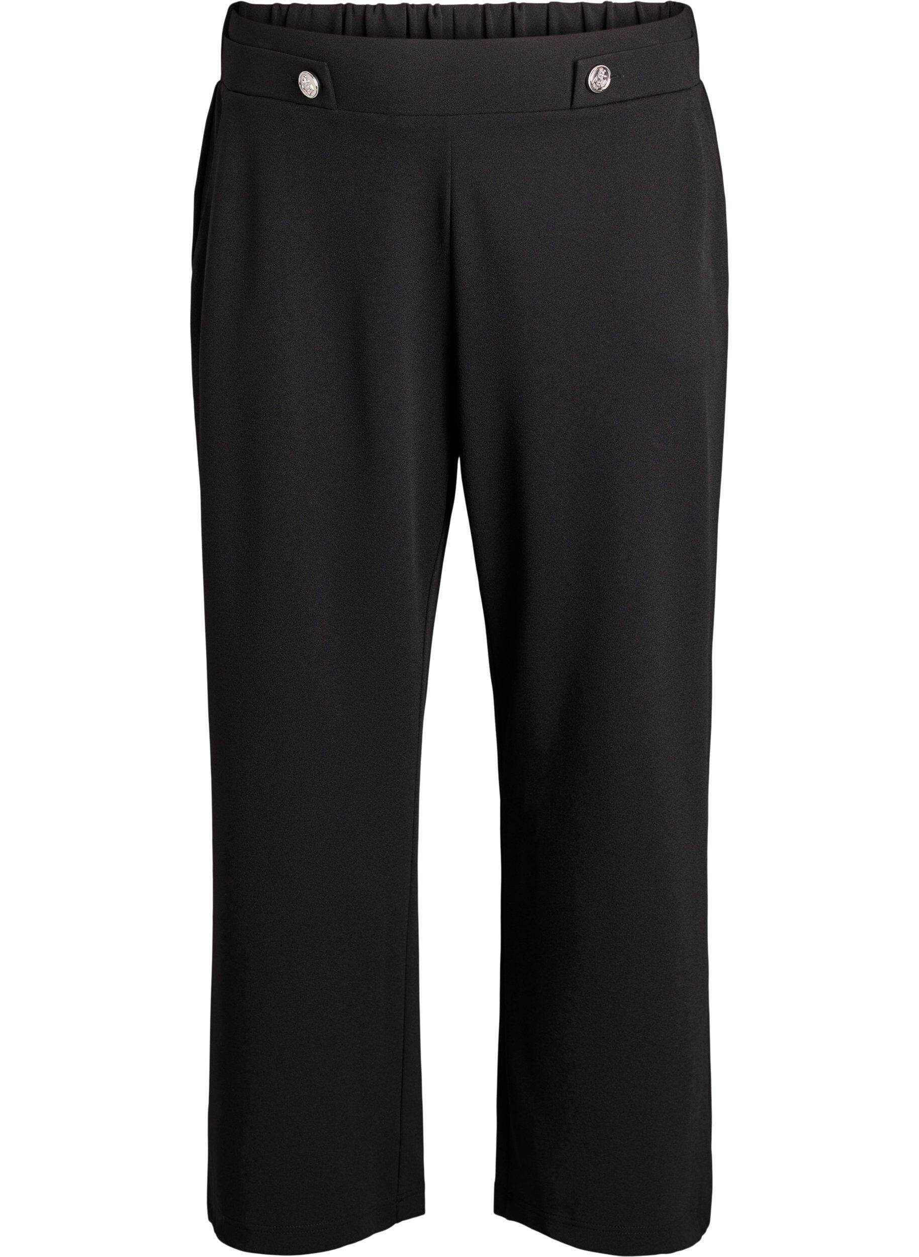 ZizziLosse broek met zakken, Zwart, Packshot image number 0