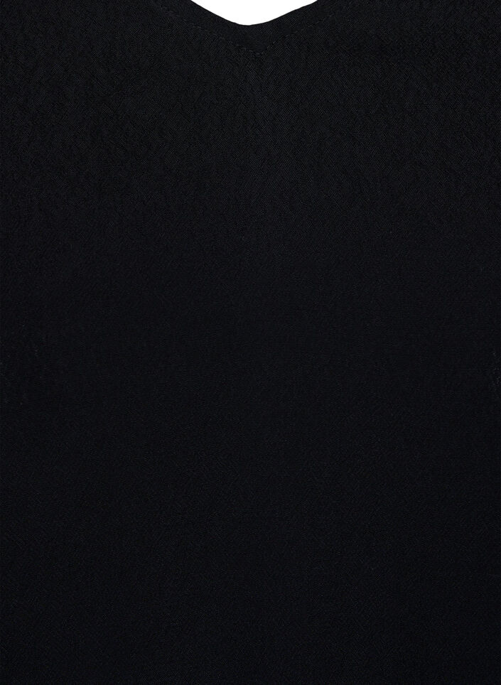 Jurk met lange mouwen in viscose, Black w. Cloud D., Packshot image number 3