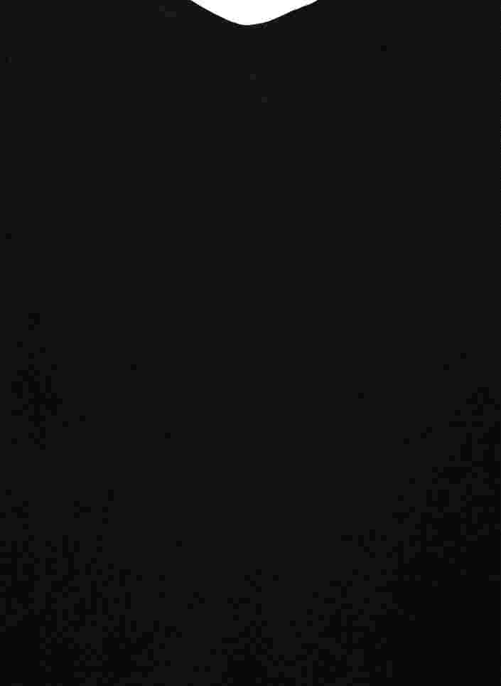 Jurk met lange mouwen in viscose, Black w. Cloud D., Packshot image number 3