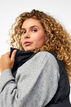 Lang vest met zakken en rits in twee richtingen, Zwart, Model image number 4