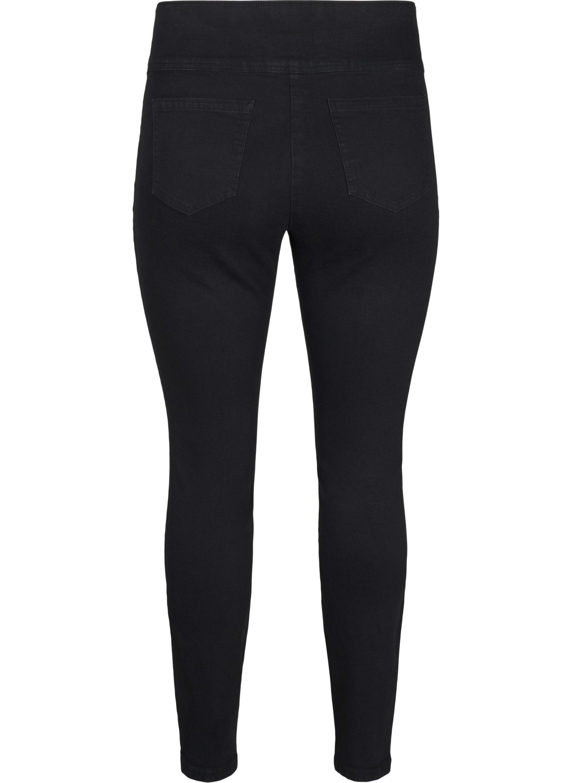 Zizzi Stretchy jeggings met hoge taille, Black, Packshot image number 1