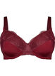 Voorgevormde beugel-bh met kant en U-rug, Rood, Packshot image number 0